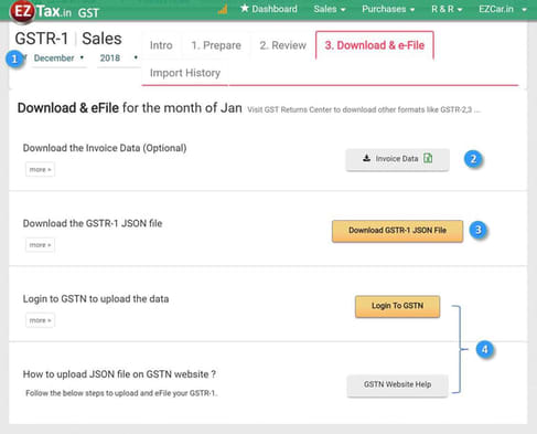 How to prepare GSTR-1 JSON file for GSTN? | EZTax.in GST Help Center
